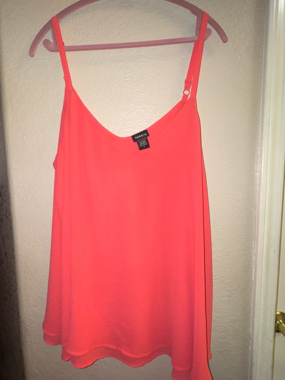 torrid Coral Pink Flowing Spaghetti Strap Cami